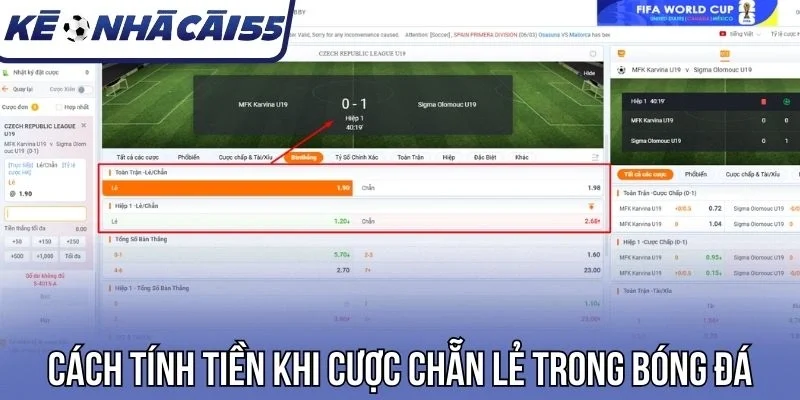 Cách tính tiền khi cược chẵn lẻ trong bóng đá