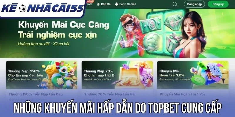 Những khuyến mãi hấp dẫn do Topbet cung cấp