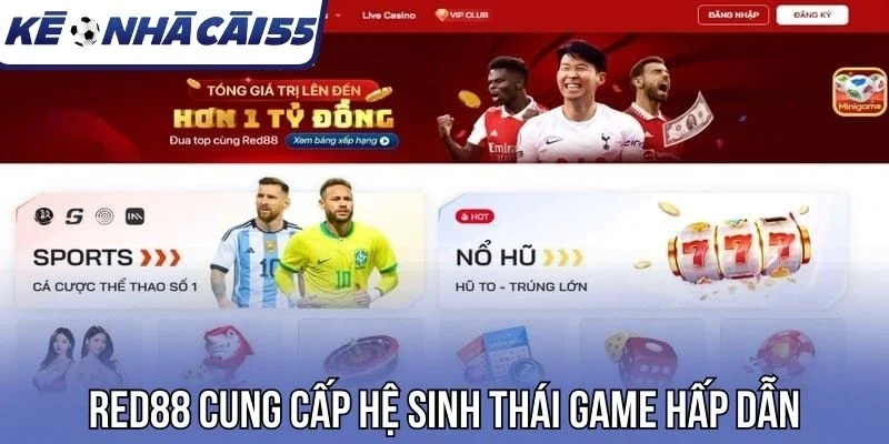 Red88 cung cấp hệ sinh thái game hấp dẫn