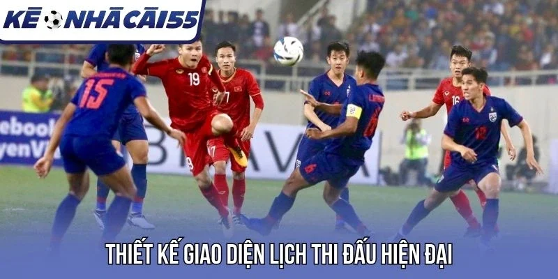 Thiết kế giao diện lịch thi đấu hiện đại